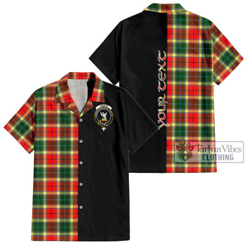 Gibson (Gibbs or Gibsone) Tartan Short Sleeve Button Shirt with Family Crest and Half Of Me Style