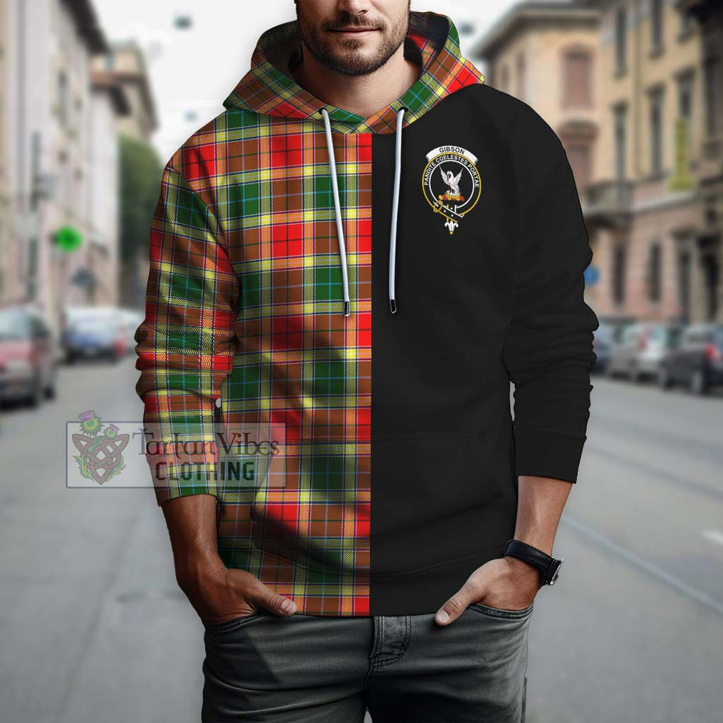 Gibson (Gibbs or Gibsone) Tartan Hoodie with Family Crest and Half Of Me Style Zip Hoodie - Tartanvibesclothing Shop