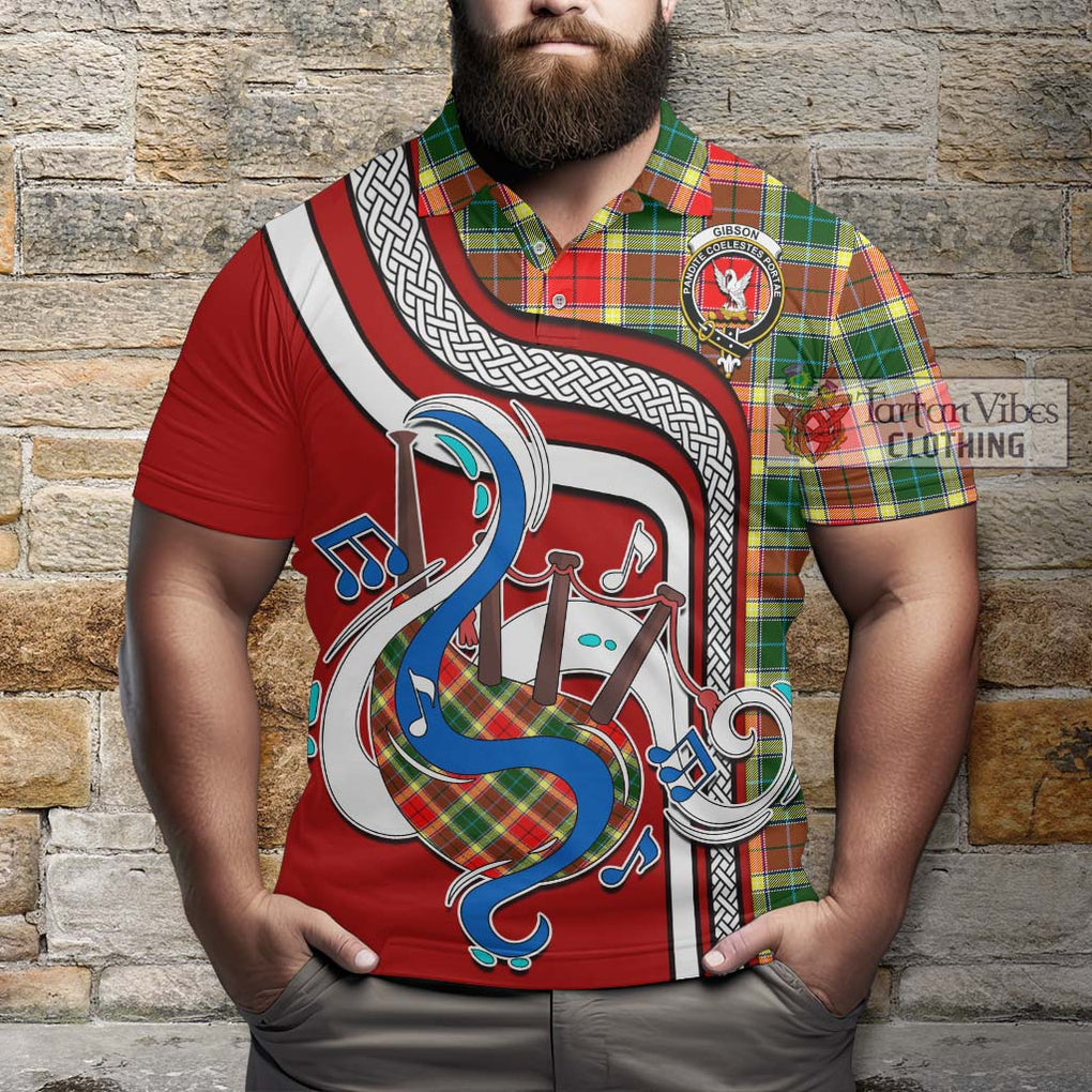 Tartan Vibes Clothing Gibson Tartan Polo Shirt with Epic Bagpipe Style