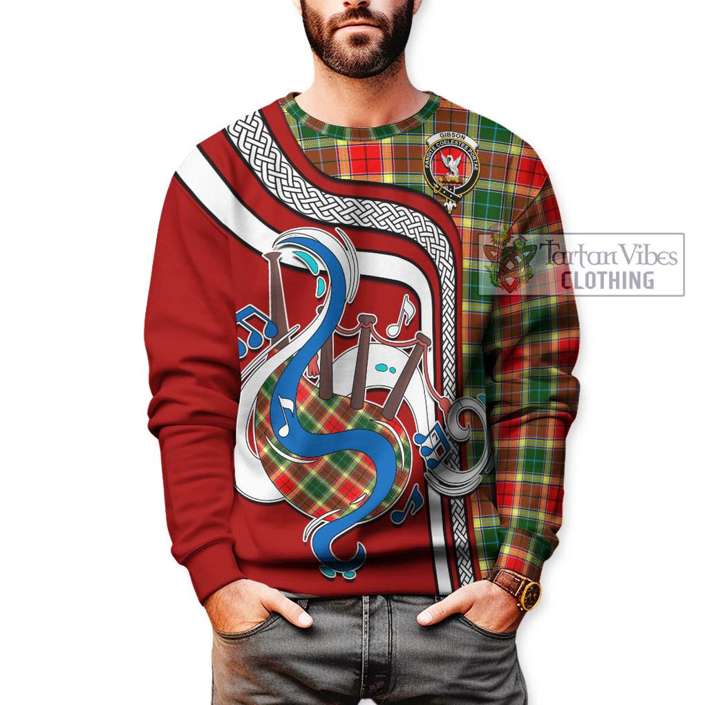 Tartan Vibes Clothing Gibson Tartan Sweatshirt with Epic Bagpipe Style