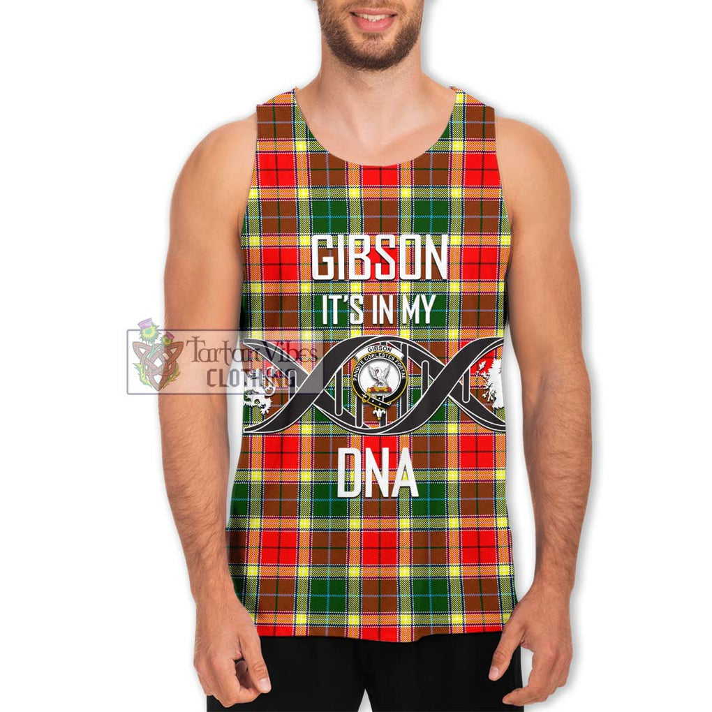 Gibson (Gibbs or Gibsone) Tartan Men's Tank Top with Family Crest DNA In Me Style Men - Tartanvibesclothing Shop