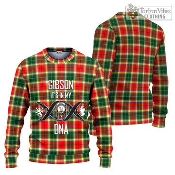 Gibson (Gibbs or Gibsone) Tartan Ugly Sweater with Family Crest DNA In Me Style