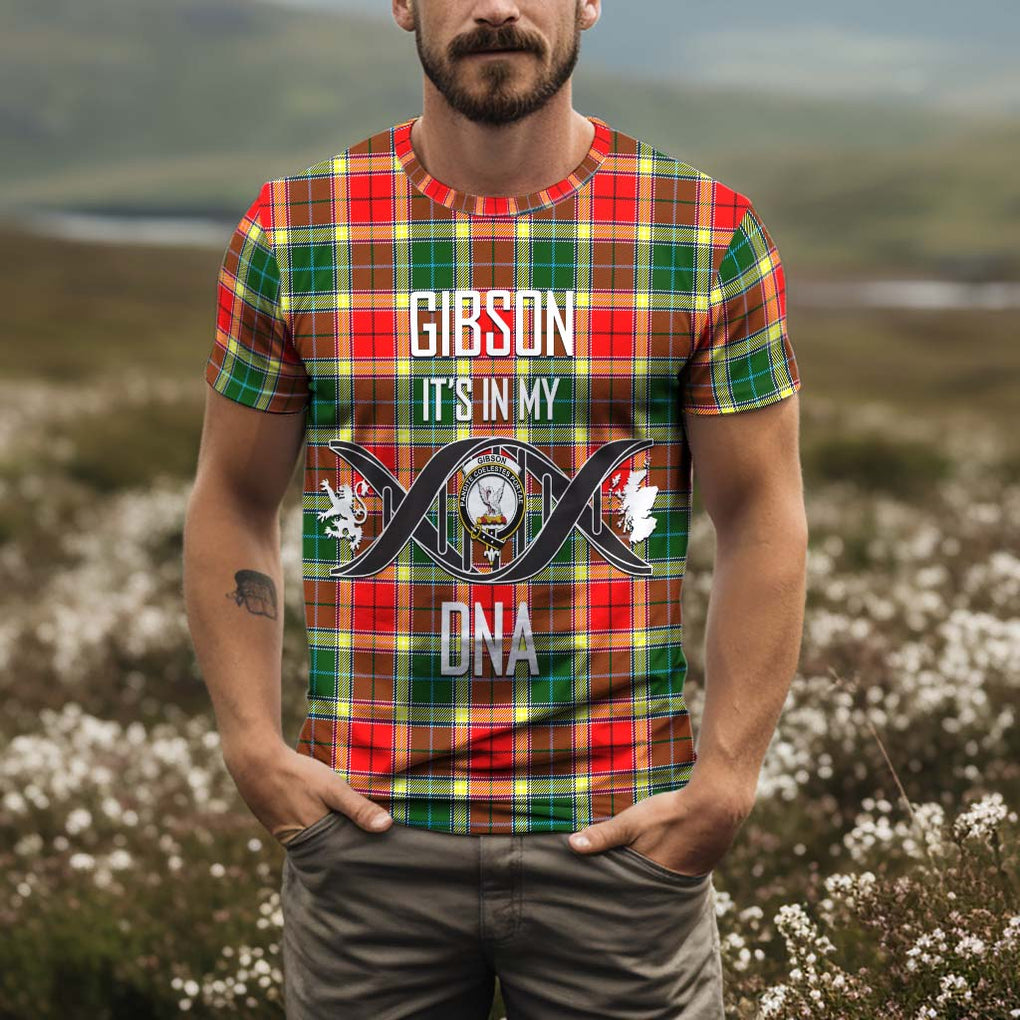 Gibson (Gibbs or Gibsone) Tartan T-Shirt with Family Crest DNA In Me Style Kid's Shirt - Tartan Vibes Clothing