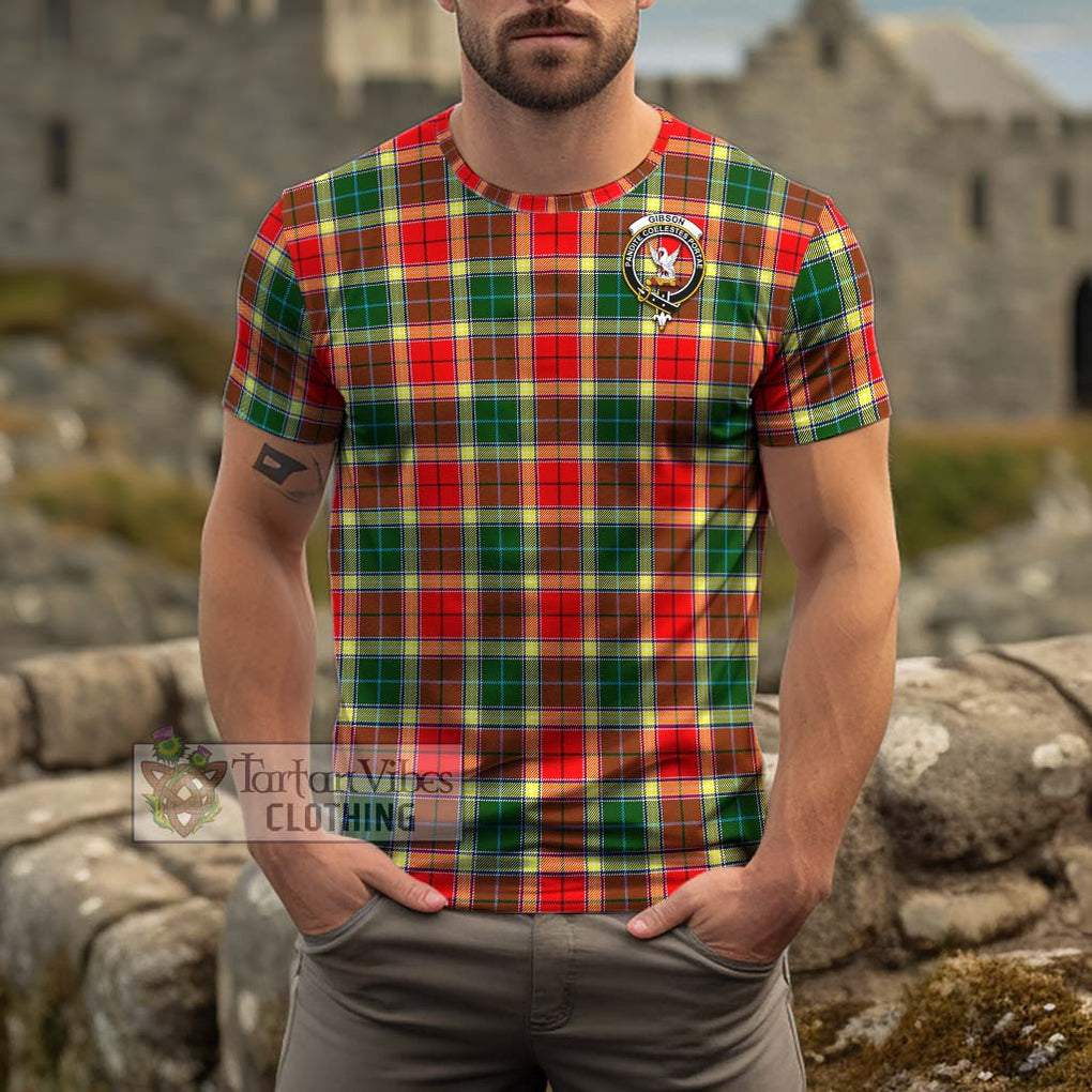 Gibson (Gibbs or Gibsone) Tartan Cotton T-Shirt with Family Crest Men's Shirt - Tartanvibesclothing Shop