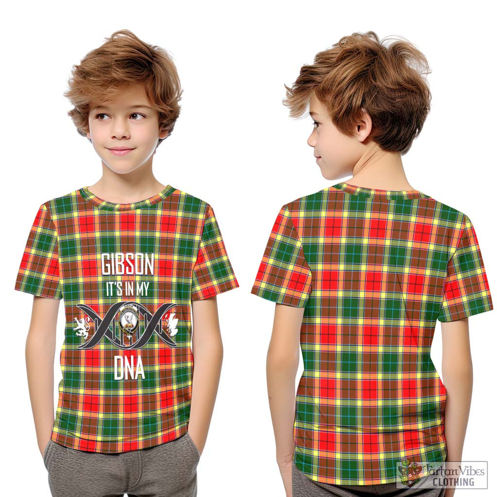 Gibson (Gibbs or Gibsone) Tartan Kid T-Shirt with Family Crest DNA In Me Style Youth XL Size14 - Tartanvibesclothing Shop