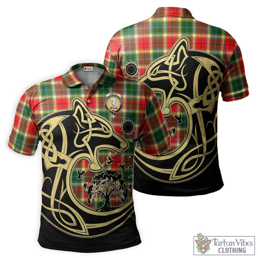 Gibson (Gibbs or Gibsone) Tartan Polo Shirt with Family Crest Celtic Wolf Style Kid - Tartanvibesclothing Shop