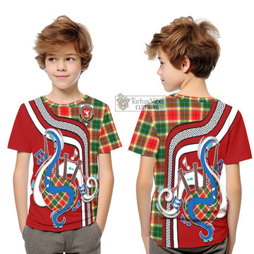 Gibson (Gibbs or Gibsone) Tartan Kid T-Shirt with Epic Bagpipe Style