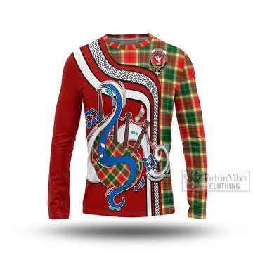 Gibson (Gibbs or Gibsone) Tartan Long Sleeve T-Shirt with Epic Bagpipe Style