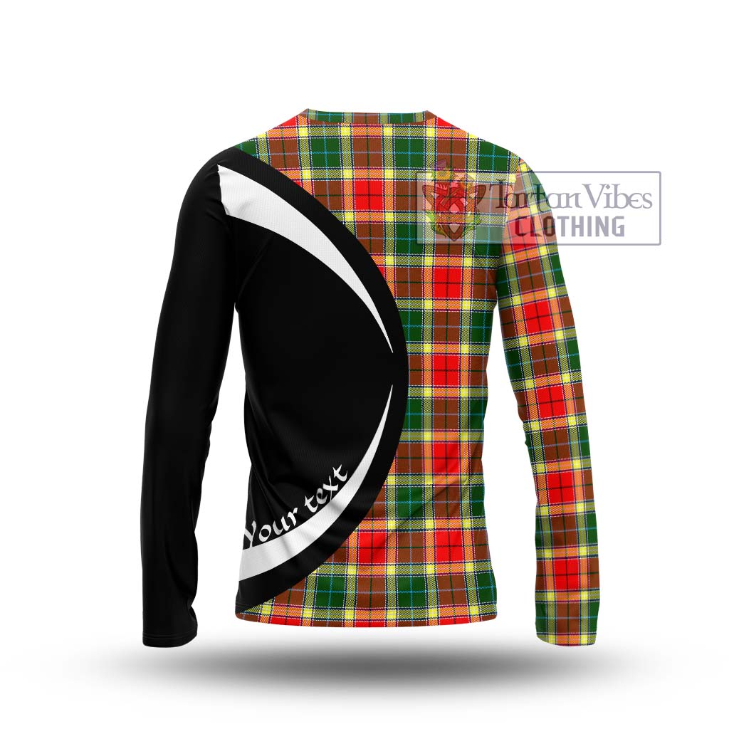 Gibson (Gibbs or Gibsone) Tartan Long Sleeve T-Shirt with Family Crest Circle Style - Tartan Vibes Clothing