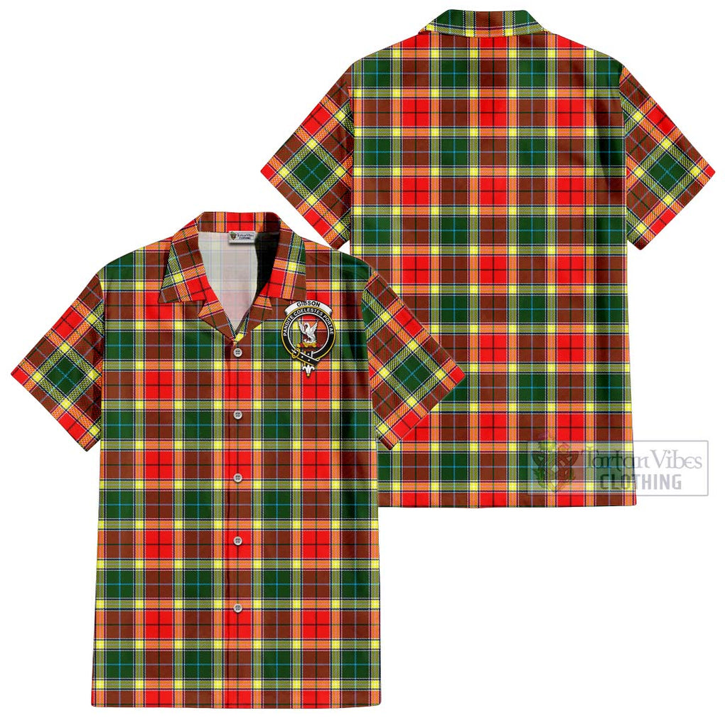 Gibson (Gibbs or Gibsone) Tartan Cotton Hawaiian Shirt with Family Crest Kid - Tartan Vibes Clothing