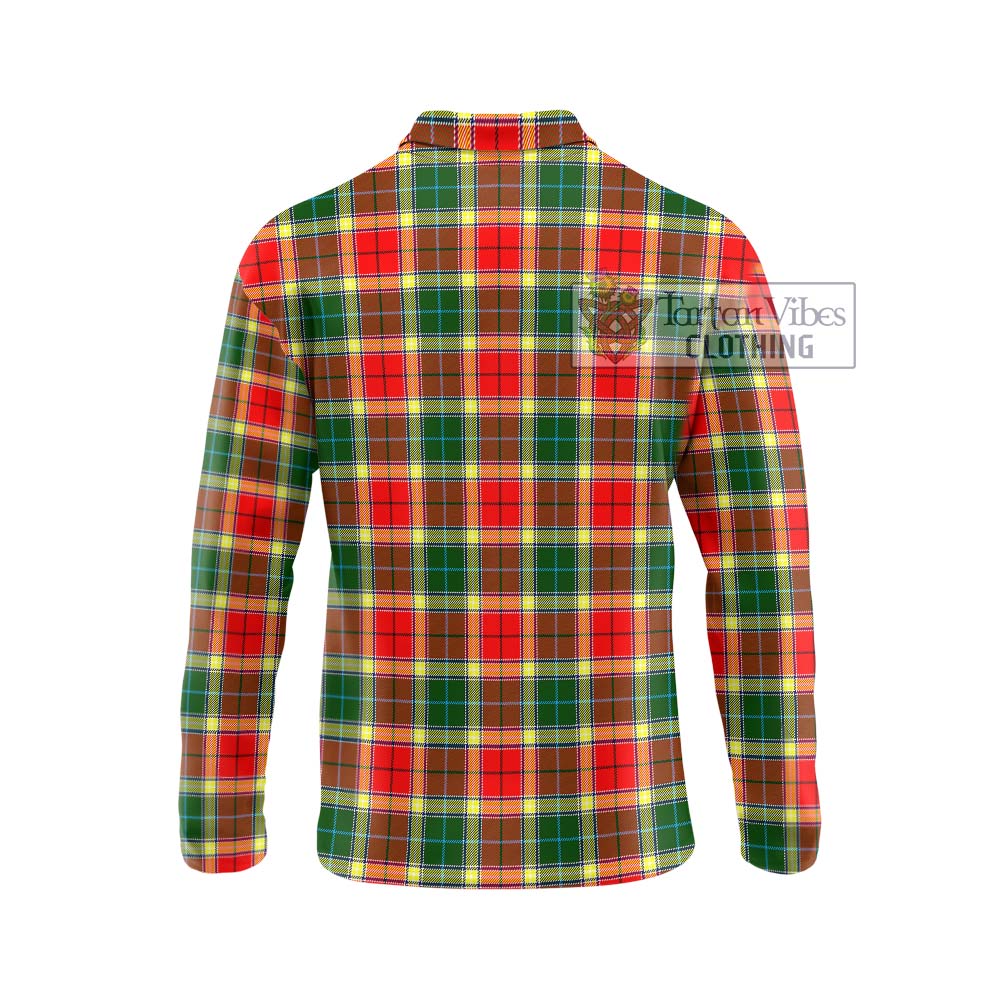 Gibson (Gibbs or Gibsone) Tartan Long Sleeve Polo Shirt with Family Crest DNA In Me Style - Tartanvibesclothing Shop