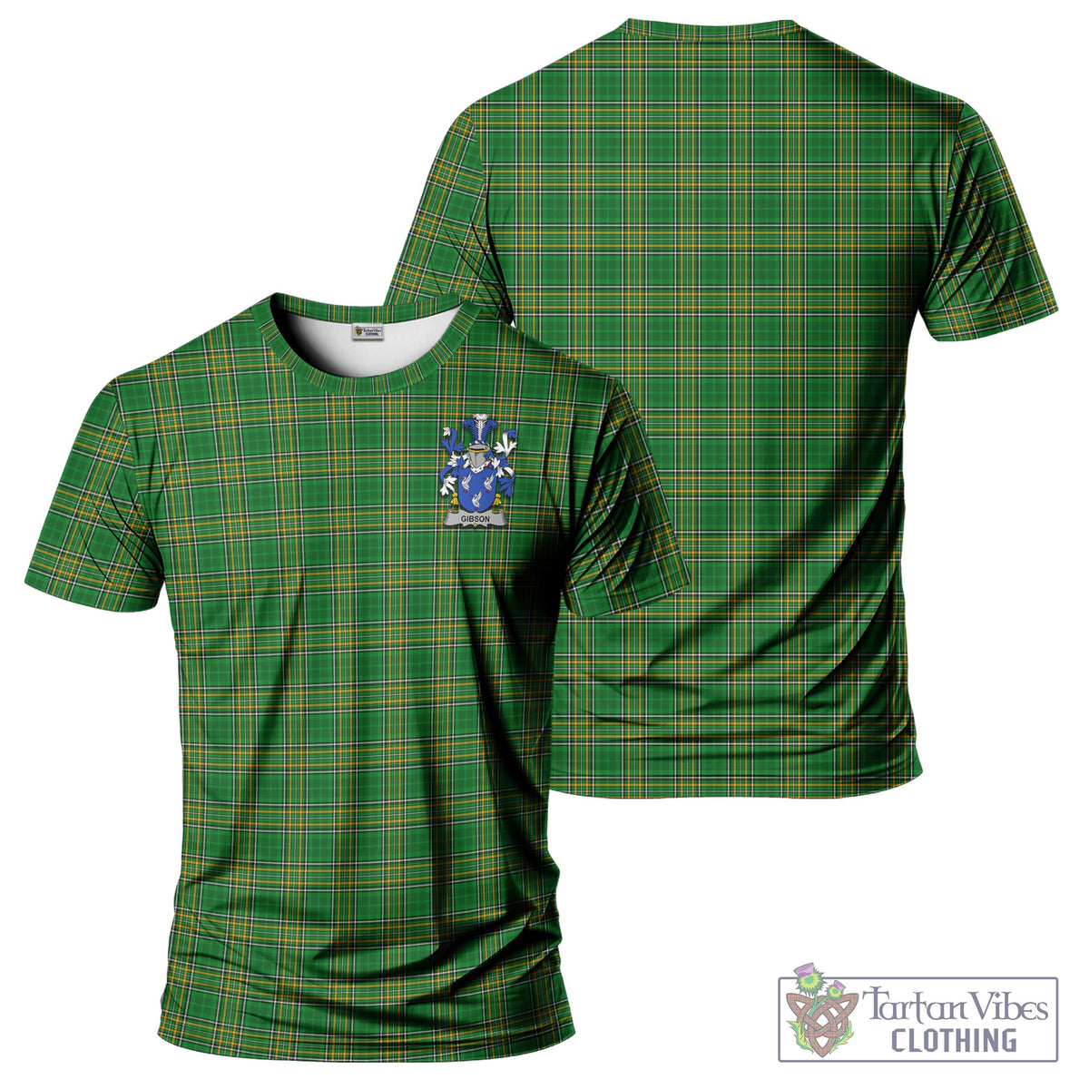 Gibson Irish Clan Tartan T-Shirt with Family Seal Kid's Shirt - Tartan Vibes Clothing