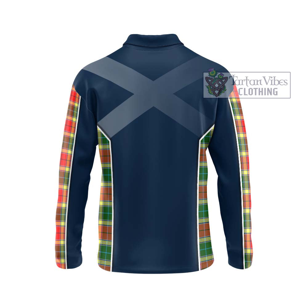 Gibson (Gibbs or Gibsone) Tartan Long Sleeve Polo Shirt with Family Crest and Lion Rampant Vibes Sport Style - Tartan Vibes Clothing