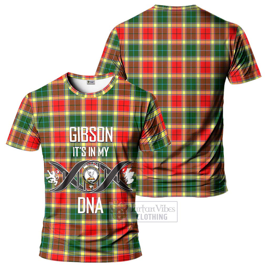 Gibson (Gibbs or Gibsone) Tartan T-Shirt with Family Crest DNA In Me Style - Tartan Vibes Clothing