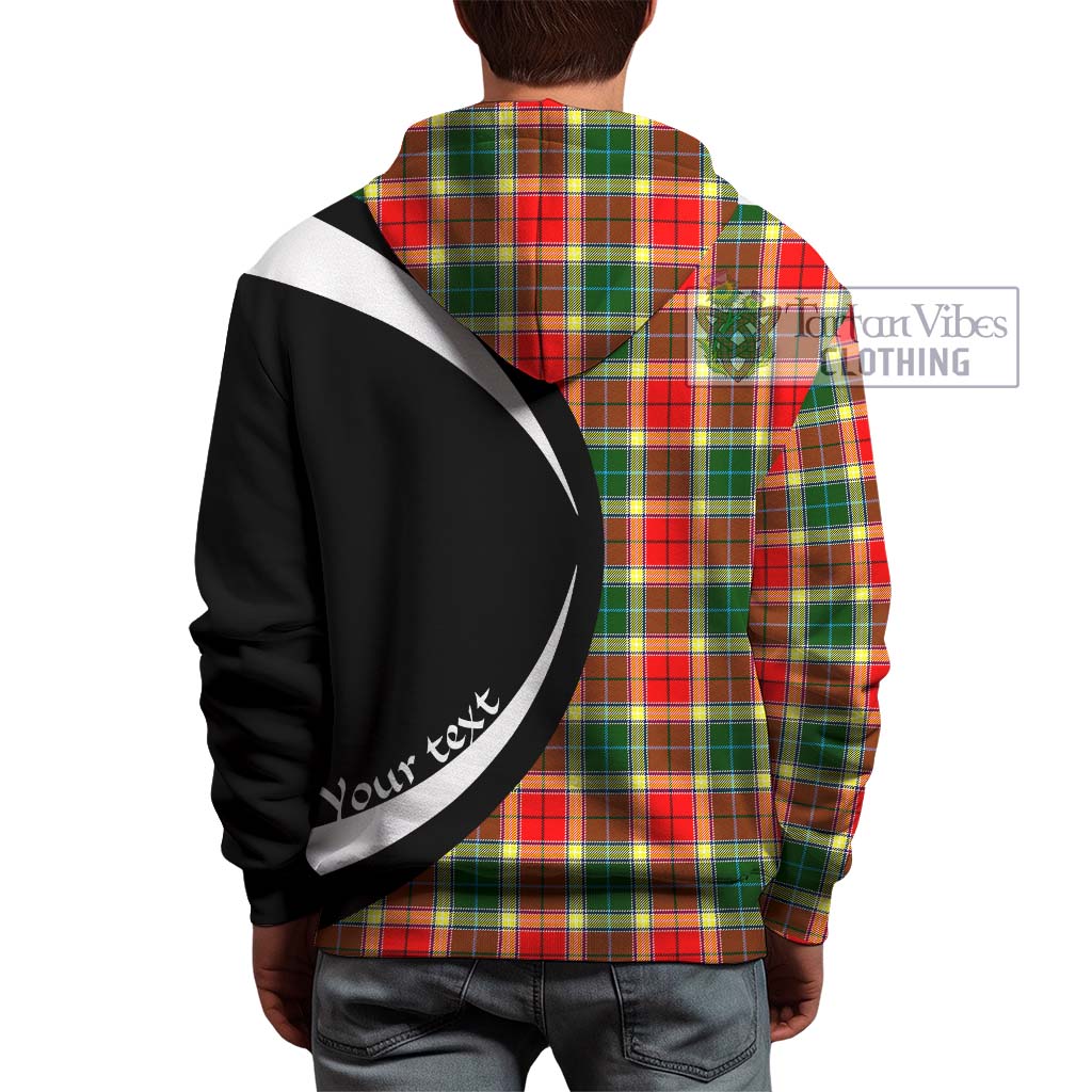 Tartan Vibes Clothing Gibson Tartan Hoodie with Family Crest Circle Style