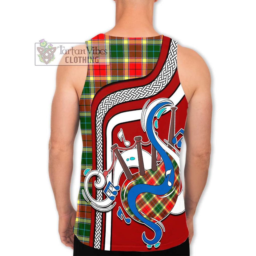 Gibson (Gibbs or Gibsone) Tartan Men's Tank Top with Epic Bagpipe Style - Tartanvibesclothing Shop