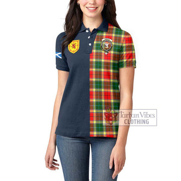 Gibson (Gibbs or Gibsone) Tartan Women's Polo Shirt Alba with Scottish Lion Royal Arm Half Style