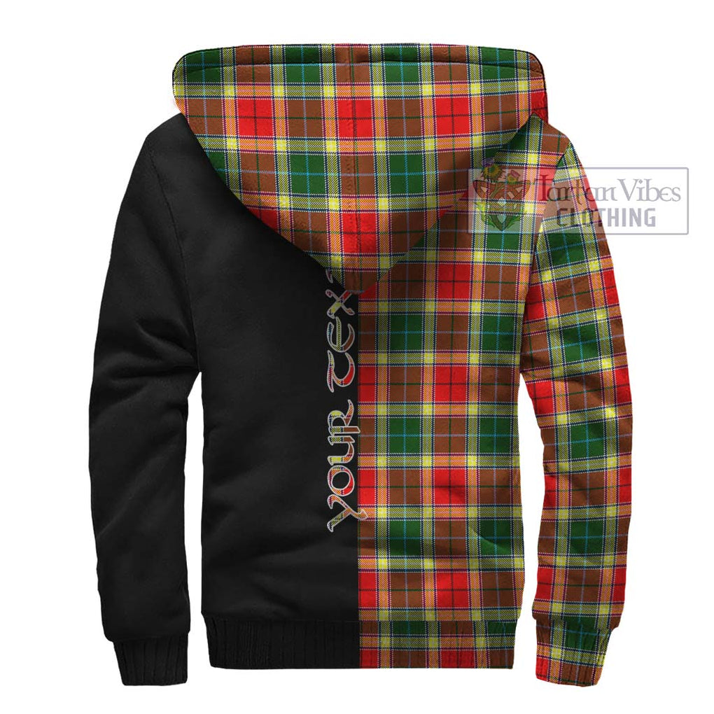 Gibson (Gibbs or Gibsone) Tartan Sherpa Hoodie with Family Crest and Half Of Me Style - Tartanvibesclothing Shop