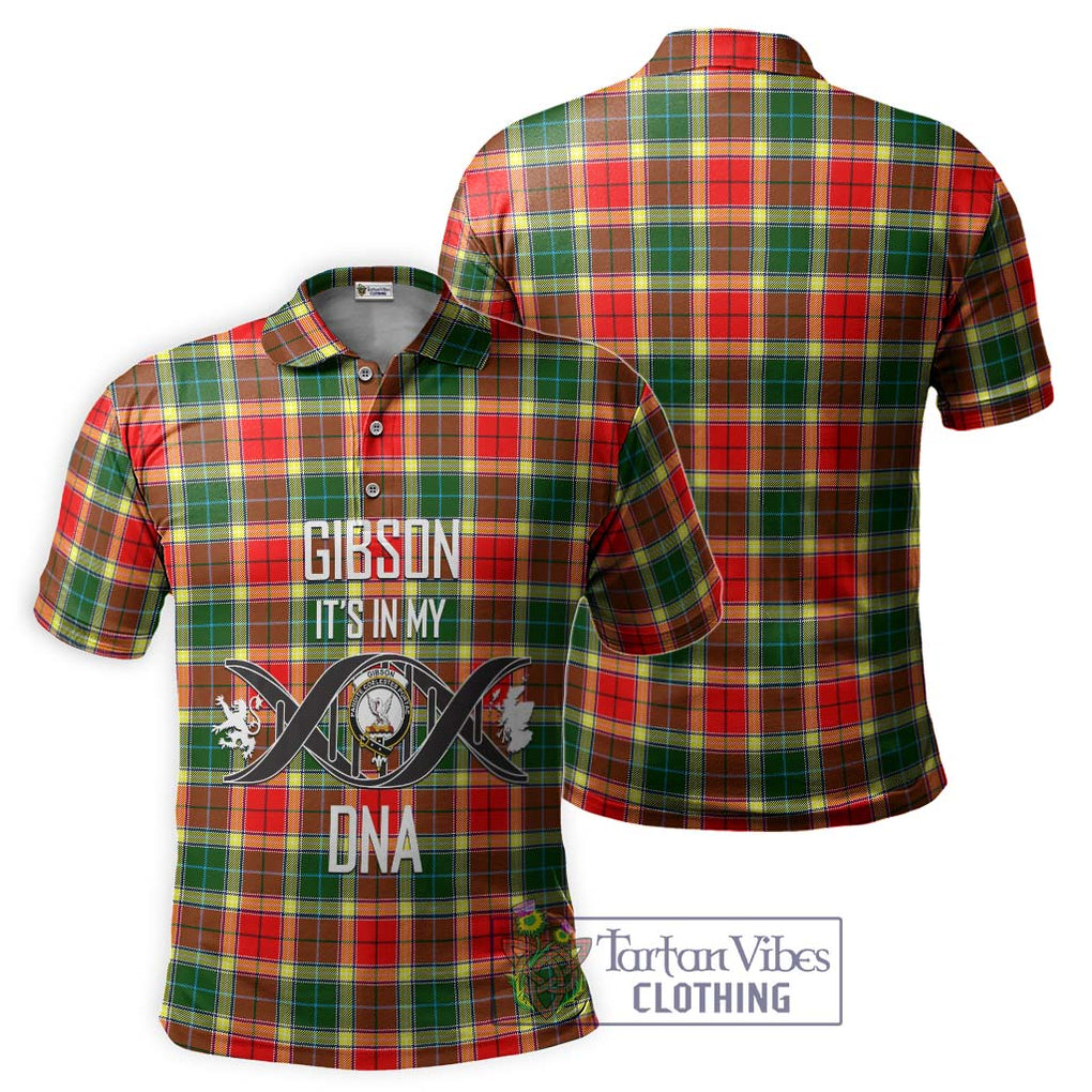 Gibson (Gibbs or Gibsone) Tartan Polo Shirt with Family Crest DNA In Me Style - Tartanvibesclothing Shop