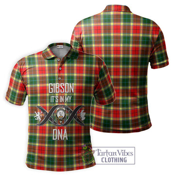 Gibson (Gibbs or Gibsone) Tartan Polo Shirt with Family Crest DNA In Me Style