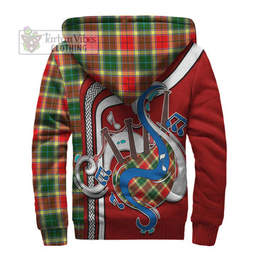 Gibson (Gibbs or Gibsone) Tartan Sherpa Hoodie with Epic Bagpipe Style