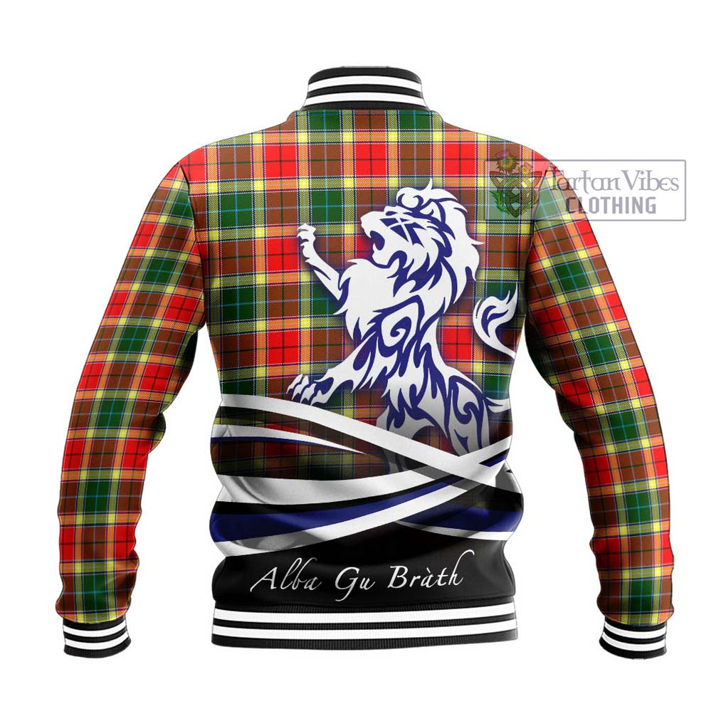 Gibson (Gibbs or Gibsone) Tartan Baseball Jacket with Alba Gu Brath Regal Lion Emblem - Tartanvibesclothing Shop