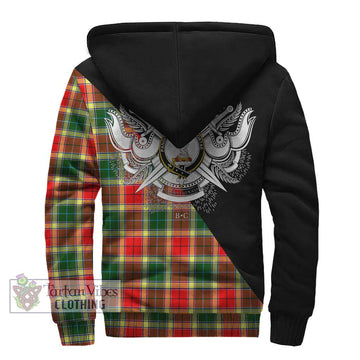 Gibson (Gibbs or Gibsone) Tartan Sherpa Hoodie with Family Crest and Military Logo Style