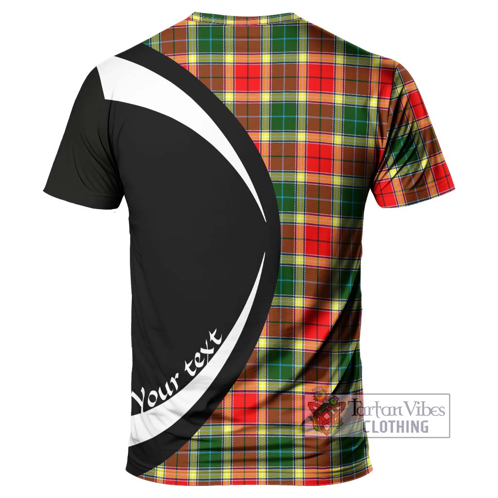 Tartan Vibes Clothing Gibson Tartan T-Shirt with Family Crest Circle Style