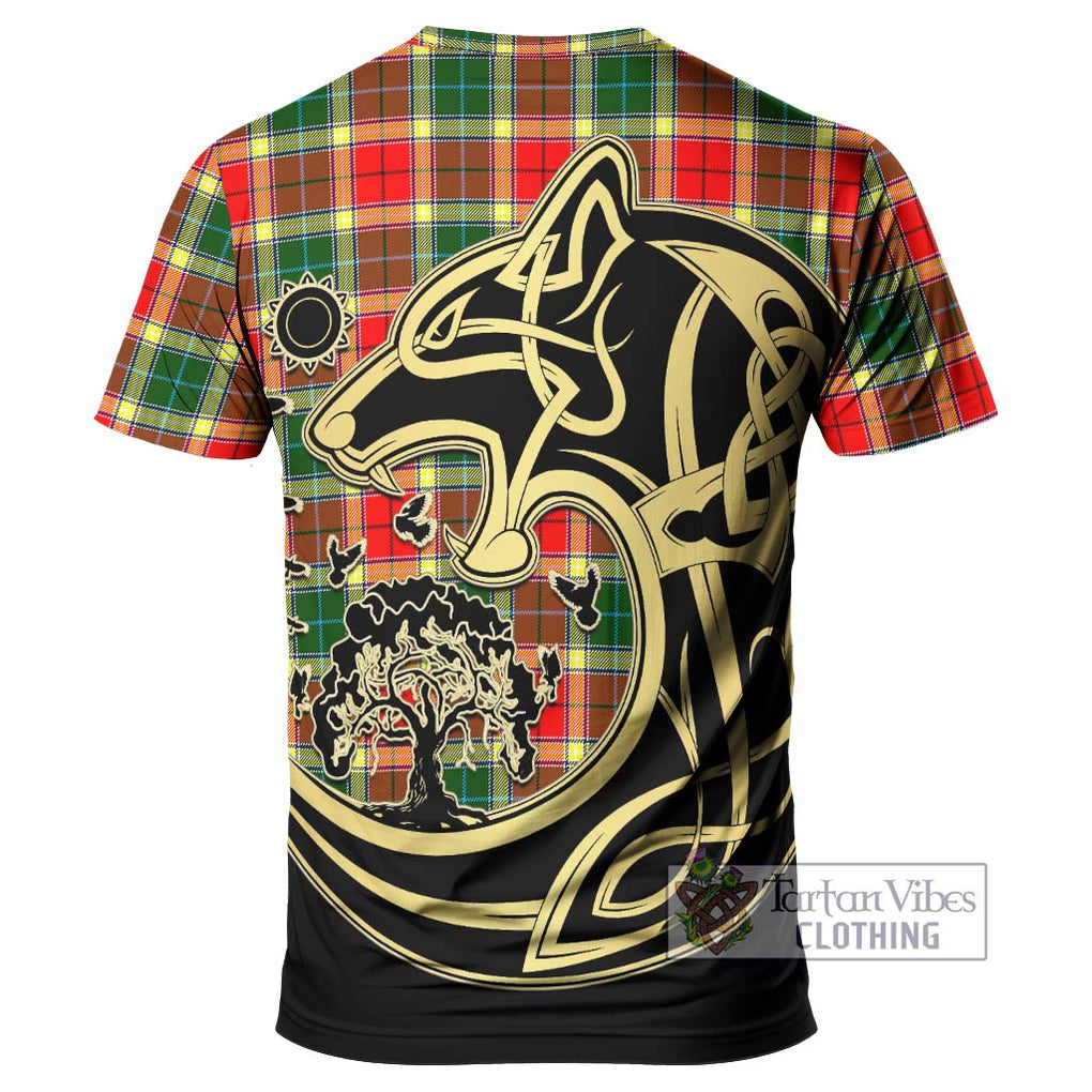 Gibson (Gibbs or Gibsone) Tartan T-Shirt with Family Crest Celtic Wolf Style - Tartan Vibes Clothing