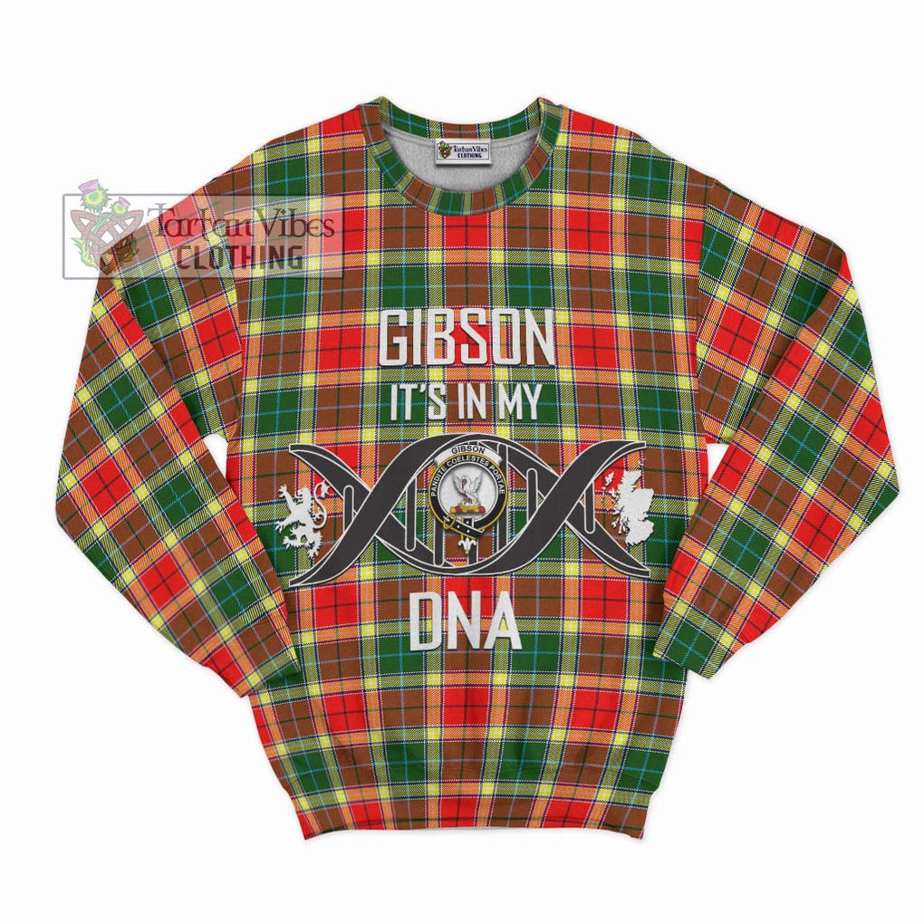 Gibson (Gibbs or Gibsone) Tartan Sweatshirt with Family Crest DNA In Me Style - Tartanvibesclothing Shop