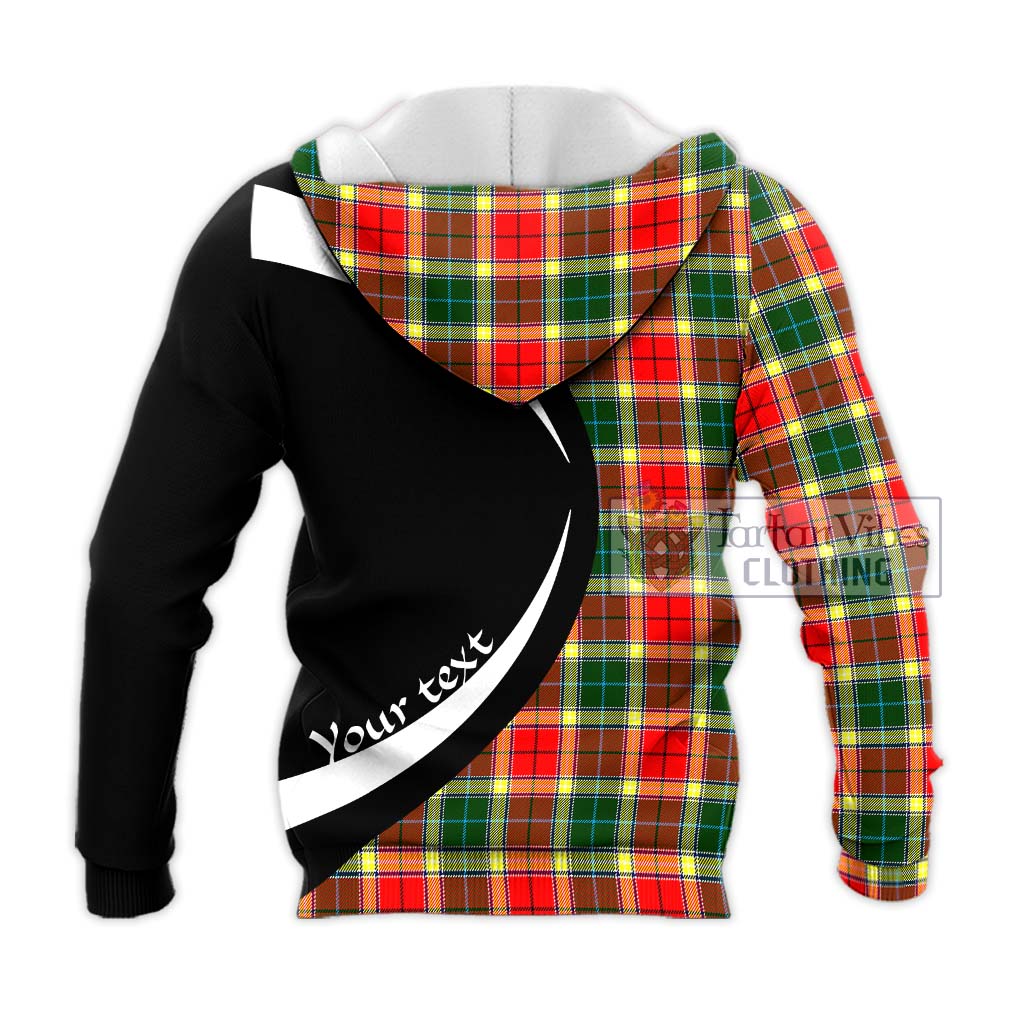 Gibson (Gibbs or Gibsone) Tartan Knitted Hoodie with Family Crest Circle Style - Tartan Vibes Clothing