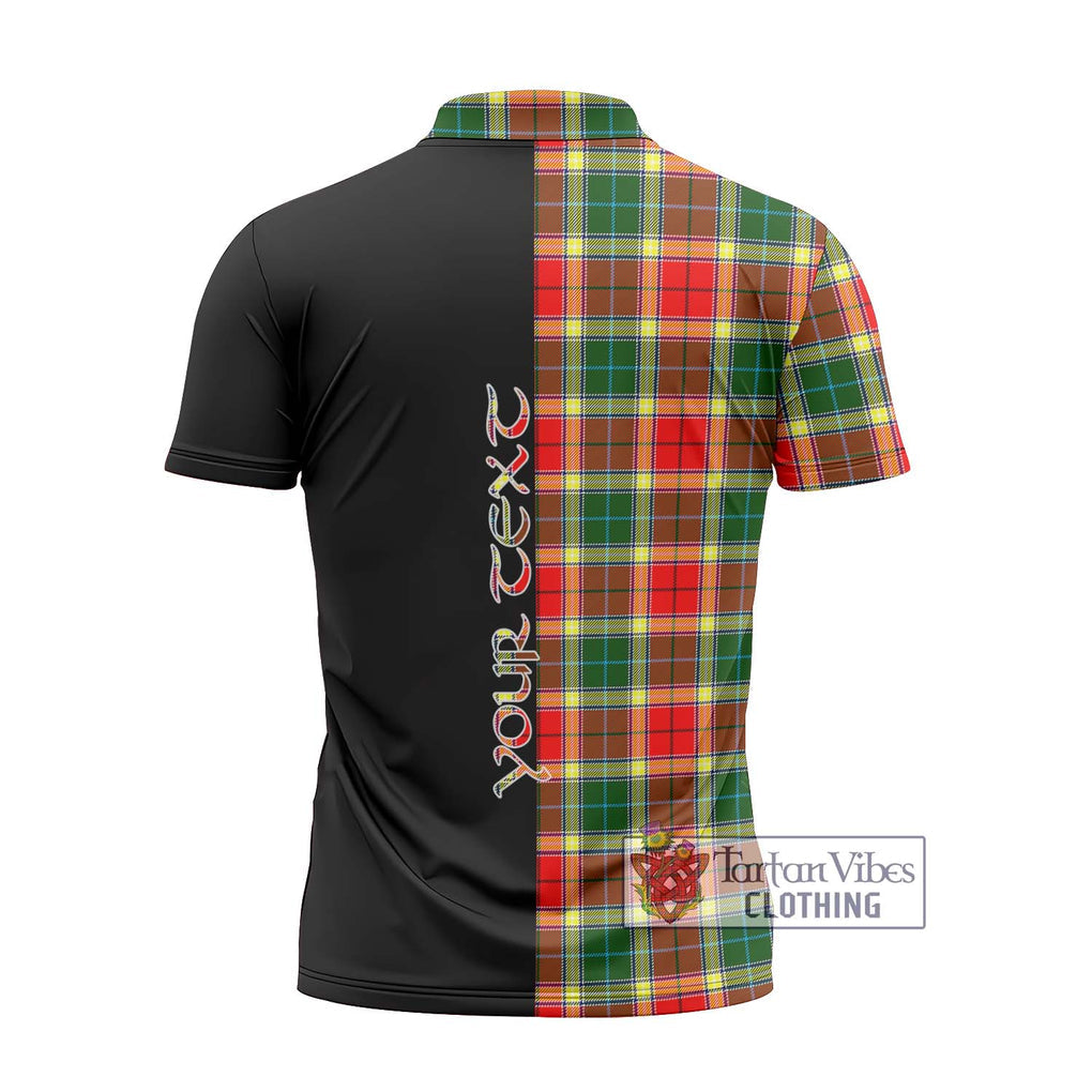 Gibson (Gibbs or Gibsone) Tartan Zipper Polo Shirt with Family Crest and Half Of Me Style - Tartanvibesclothing Shop