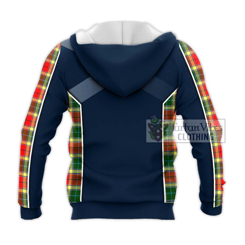 Gibson (Gibbs or Gibsone) Tartan Knitted Hoodie with Family Crest and Lion Rampant Vibes Sport Style - Tartan Vibes Clothing