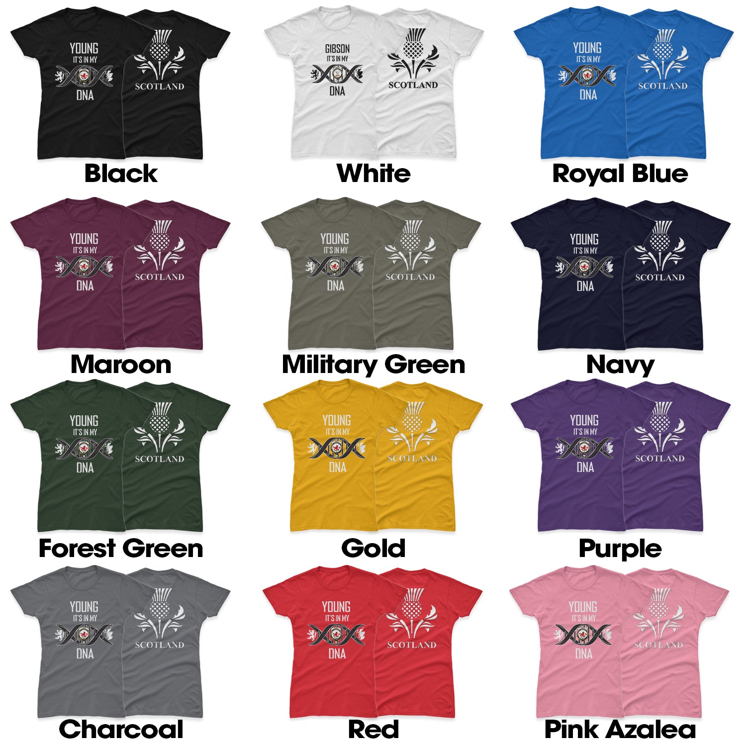 gibson-family-crest-dna-in-me-womens-t-shirt