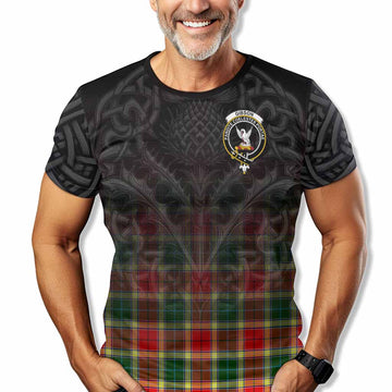 Gibson (Gibbs or Gibsone) Tartan T-Shirt with Family Crest Celtic Thistle Vibes