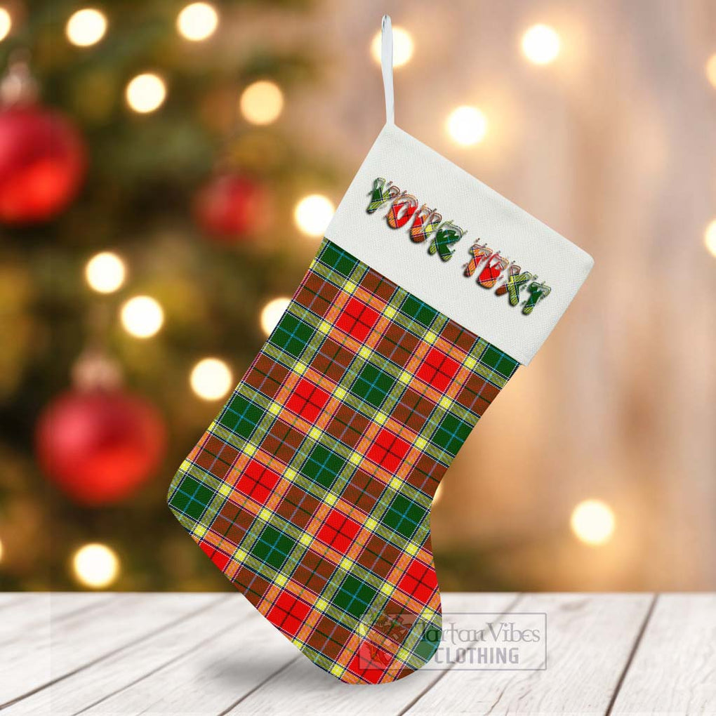 Tartan Vibes Clothing Gibson (Gibbs or Gibsone) Tartan Christmas Stocking with Personalized Text