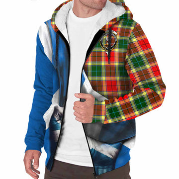 Gibson (Gibbs or Gibsone) Tartan Sherpa Hoodie with Family Crest Scotland Patriotic Style