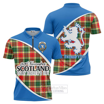 Gibson (Gibbs or Gibsone) Family Crest Tartan Zipper Polo Shirt Celebrate Saint Andrew's Day in Style