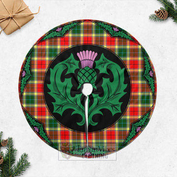 Gibson (Gibbs or Gibsone) Tartan Christmas Tree Skirt Scottish Thistle Style