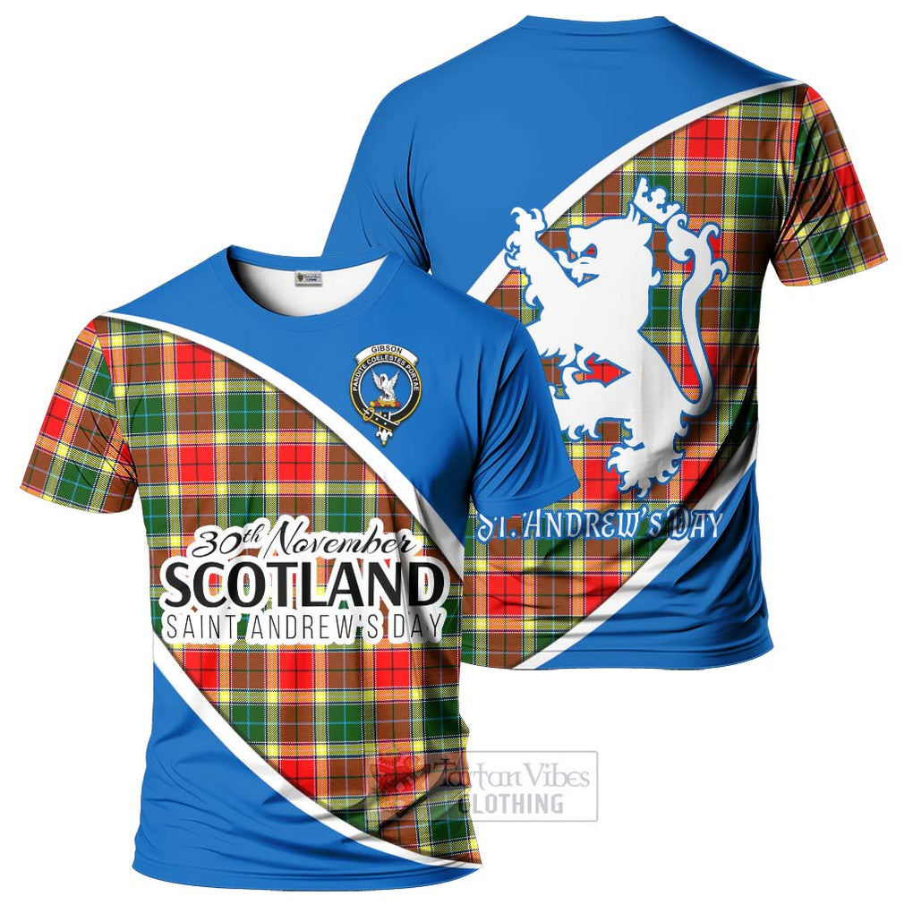 Tartan Vibes Clothing Gibson (Gibbs or Gibsone) Family Crest Tartan T-Shirt Celebrate Saint Andrew's Day in Style