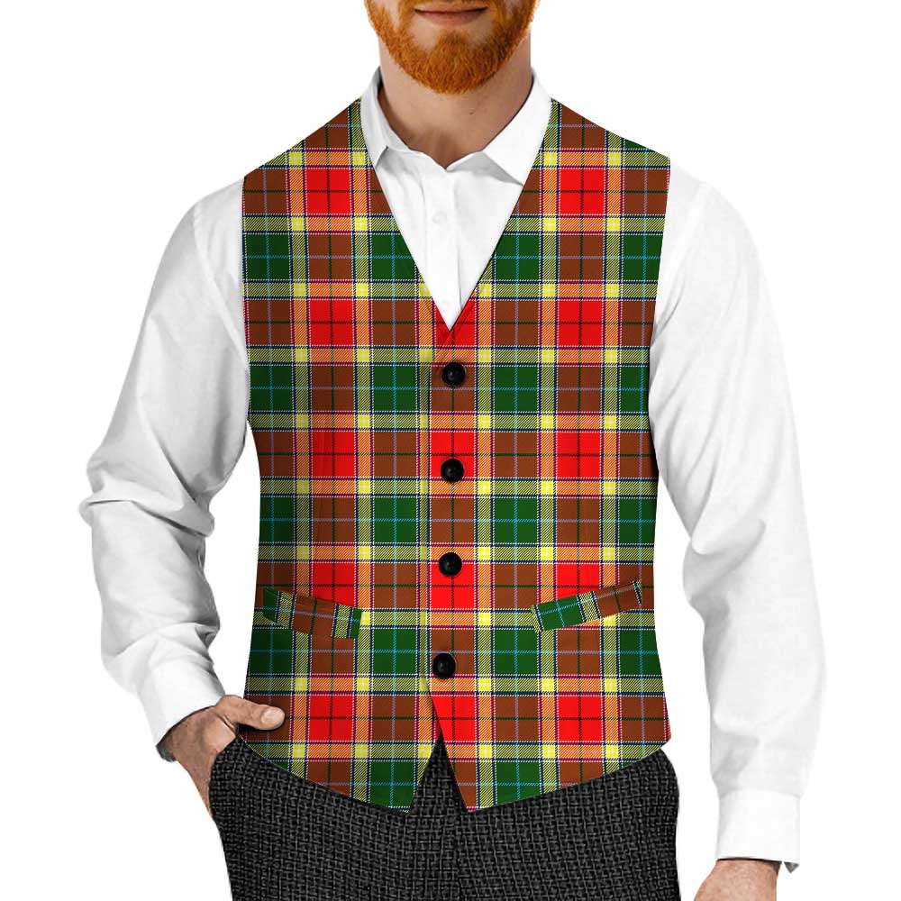 Tartan Vibes Clothing Gibson (Gibbs or Gibsone) Tartan Men's Sleeveless Suit Vest