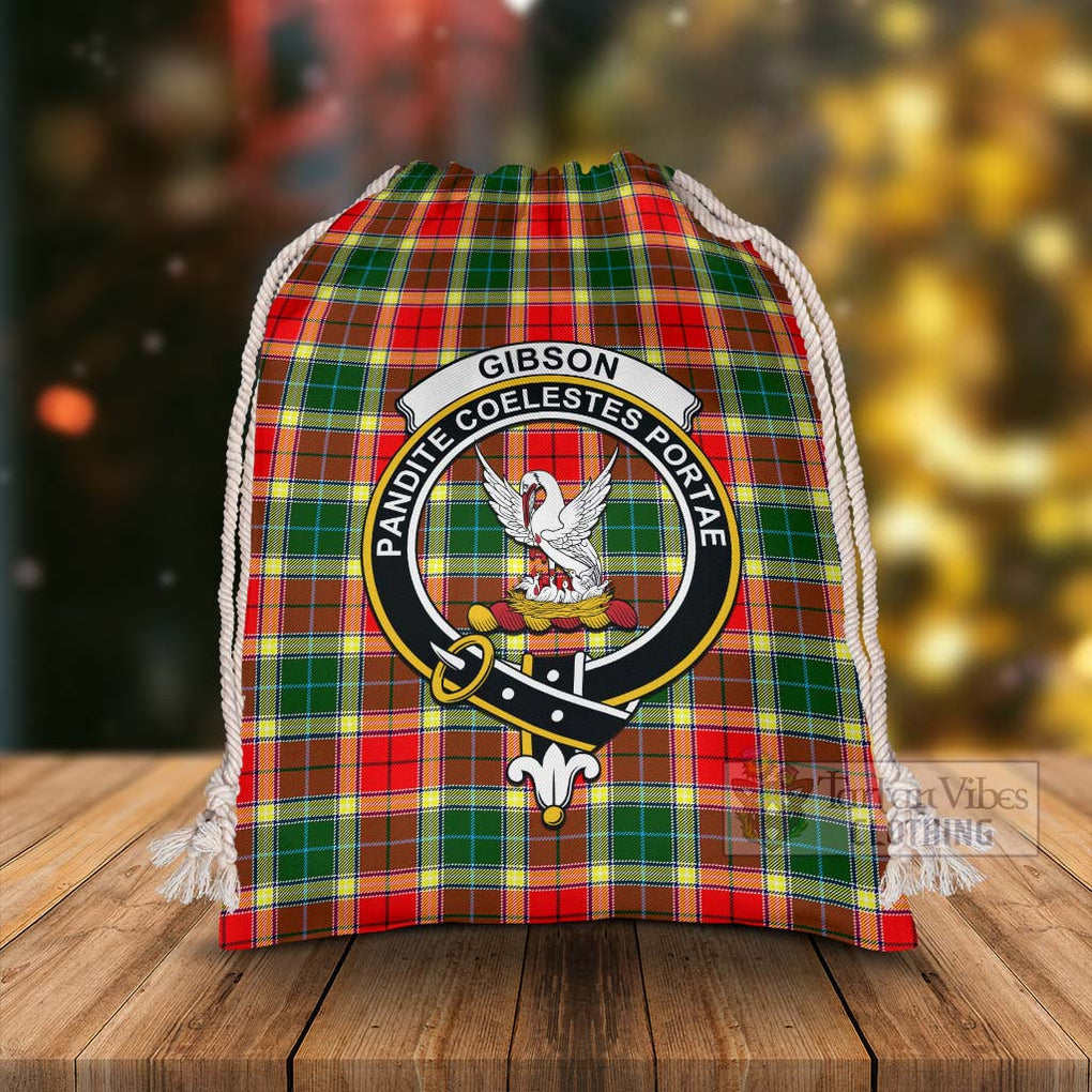 Tartan Vibes Clothing Gibson (Gibbs or Gibsone) Tartan Christmas Santa's Bag with Family Crest