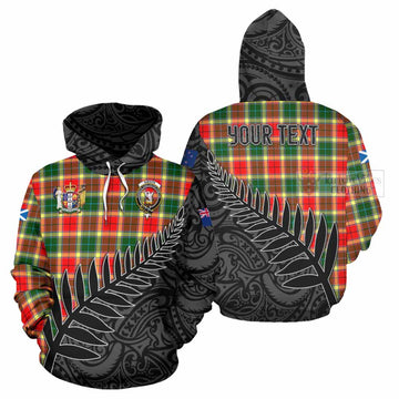 Gibson (Gibbs or Gibsone) Crest Tartan Hoodie with New Zealand Silver Fern Half Style