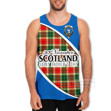 Gibson (Gibbs or Gibsone) Family Crest Tartan Men's Tank Top Celebrate Saint Andrew's Day in Style