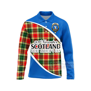 Gibson (Gibbs or Gibsone) Family Crest Tartan Long Sleeve Polo Shirt Celebrate Saint Andrew's Day in Style