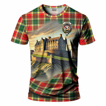 Gibson (Gibbs or Gibsone) Tartan Family Crest T-Shirt with Scottish Ancient Castle Style Kid's Shirt - Tartan Vibes Clothing
