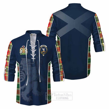 Gibson (Gibbs or Gibsone) Tartan Ghillie Kilt Shirt with Family Crest and Lion Rampant Vibes Sport Style