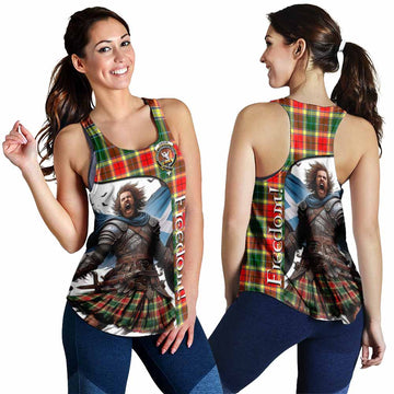 Gibson (Gibbs or Gibsone) Crest Tartan Women's Racerback Tanks Inspired by the Freedom of Scottish Warrior