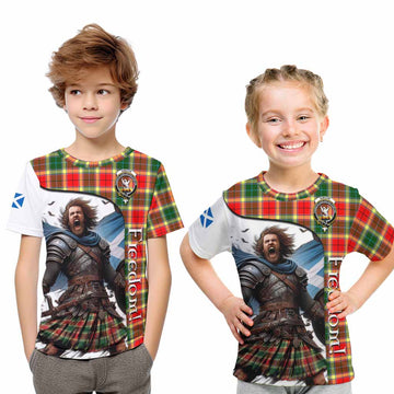 Gibson (Gibbs or Gibsone) Crest Tartan Kid T-Shirt Inspired by the Freedom of Scottish Warrior