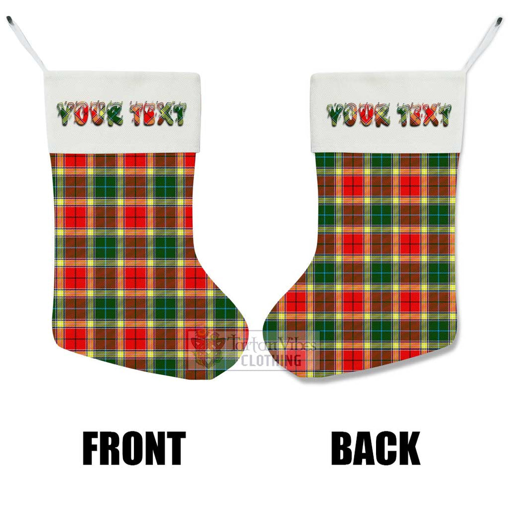 Tartan Vibes Clothing Gibson (Gibbs or Gibsone) Tartan Christmas Stocking with Personalized Text